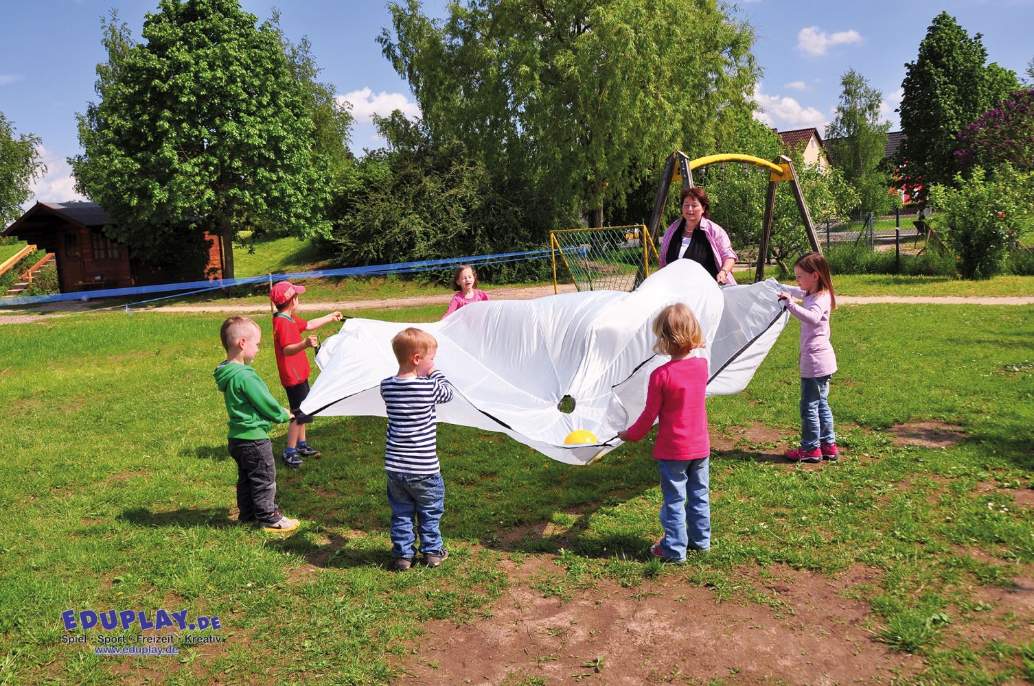 Eduplay Schwungtuch 360 cm Weiß