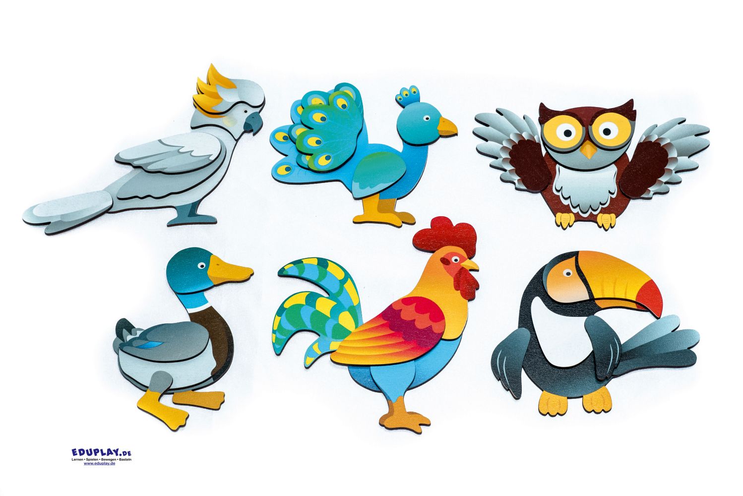 Eduplay Magnetpuzzle Vögel