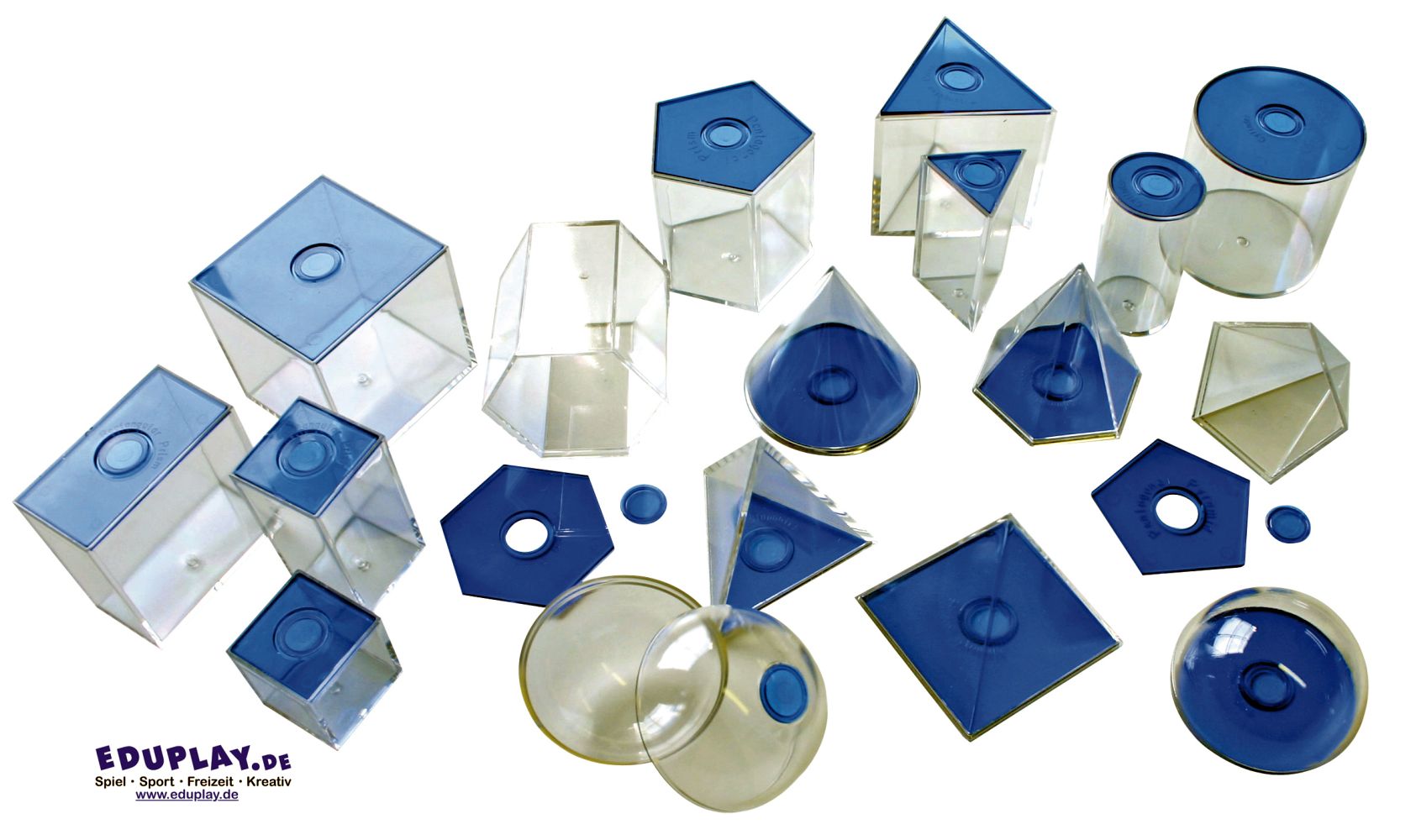 Eduplay Geometrische Körper, Transparent (Blau) Klein