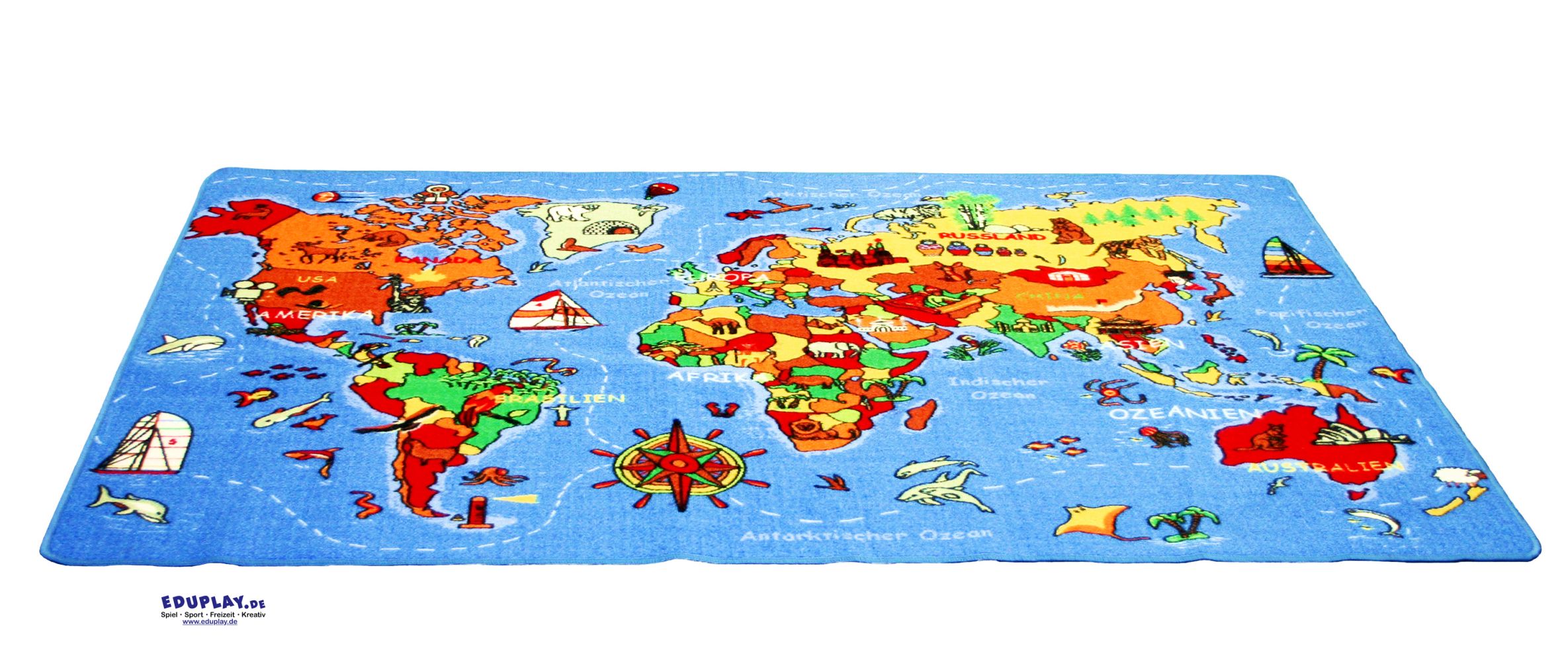 Eduplay Spielteppich Welt 140 X 200 cm