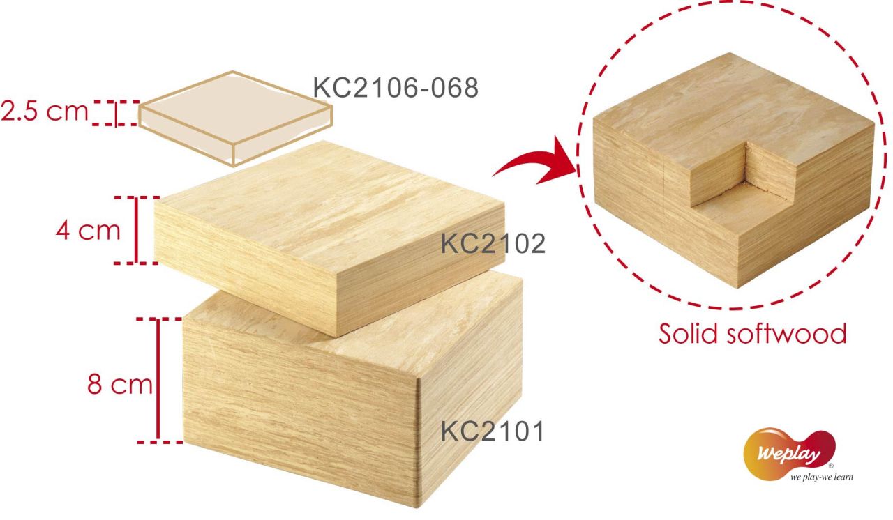 Weplay Soft Wood Bausteine 152-tlg.